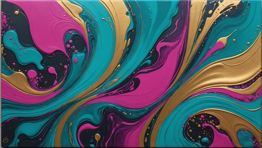 colorful fluid art technique