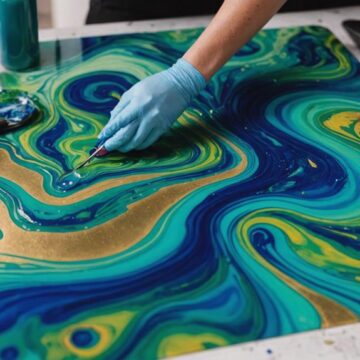fluid art table top techniques