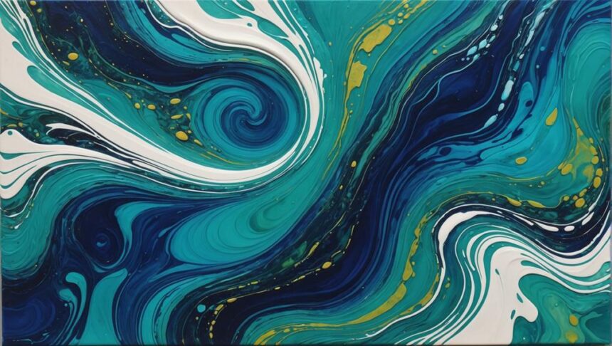 ocean inspired acrylic pour techniques