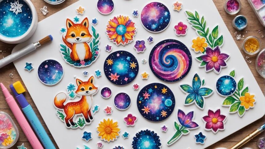 essential resin art stickers