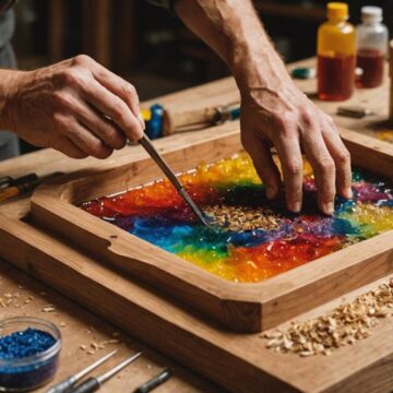 step by step resin wood art