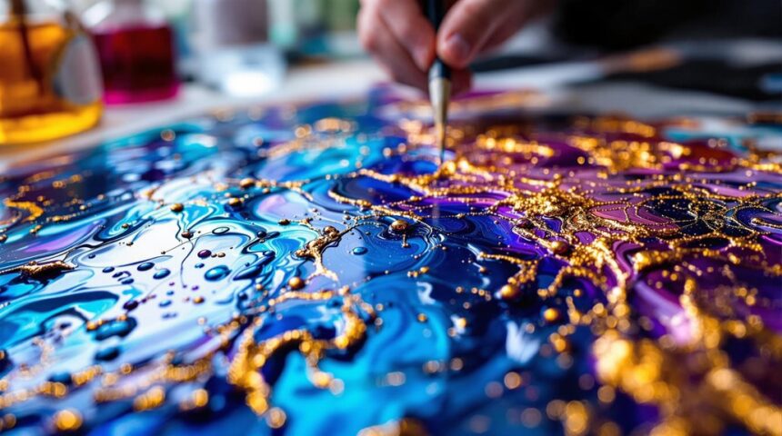 abstract alcohol ink art