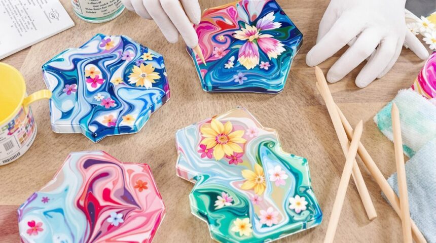 diy resin coaster tutorial
