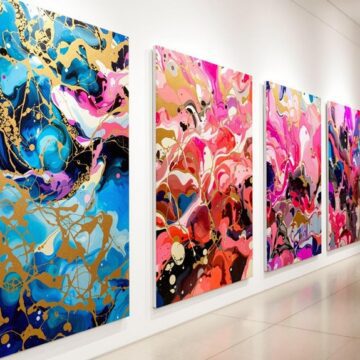 inspiring large alcohol ink artworks
