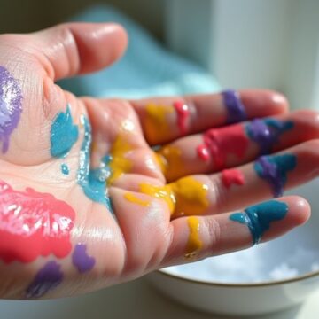 acrylic paint skin precautions