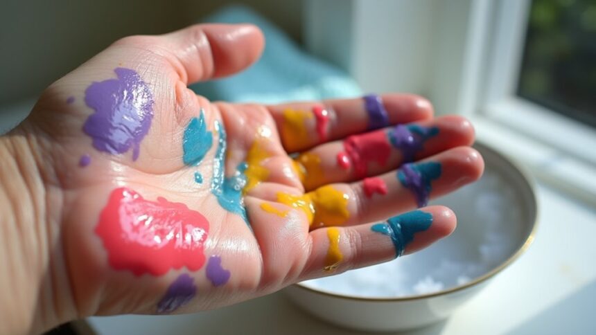 acrylic paint skin precautions