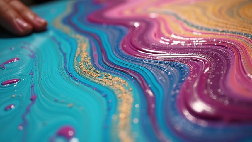 beautiful flow with acrylics