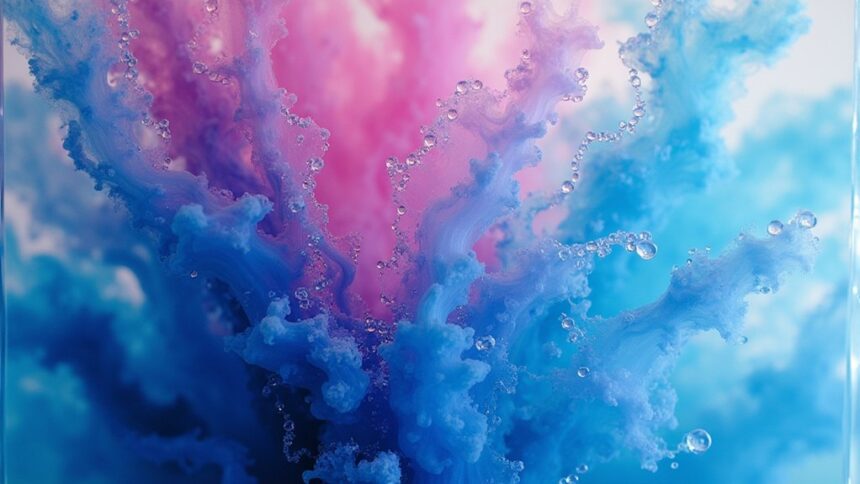 cascading color resin effects