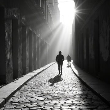depth through light contrast