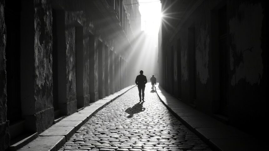 depth through light contrast