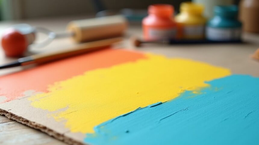 durable and vibrant cardboard paint