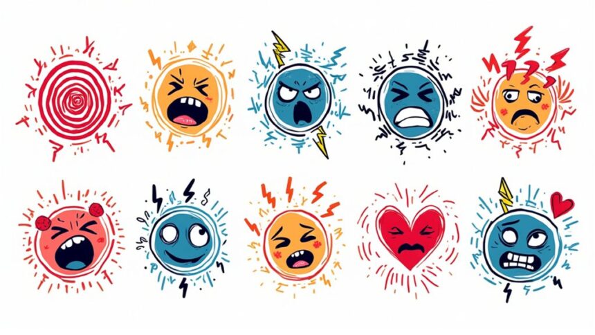 expressive doodles for emotions