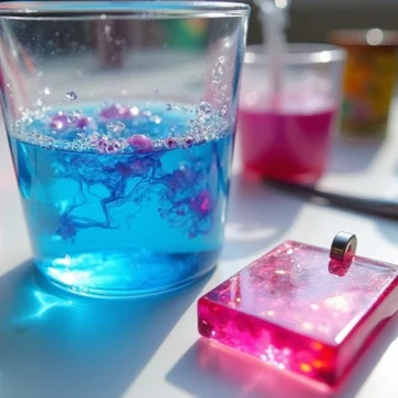 food coloring in resin