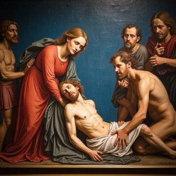 mourning christ s passion depicted