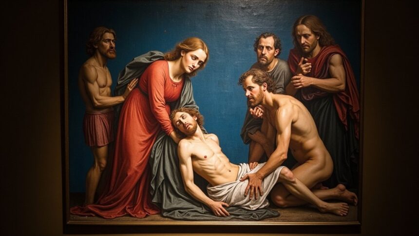 mourning christ s passion depicted