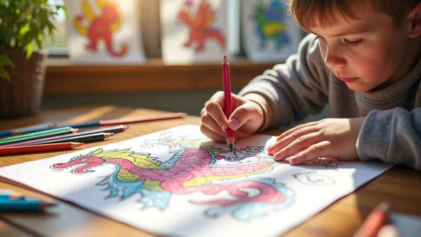 printable dragon coloring activities