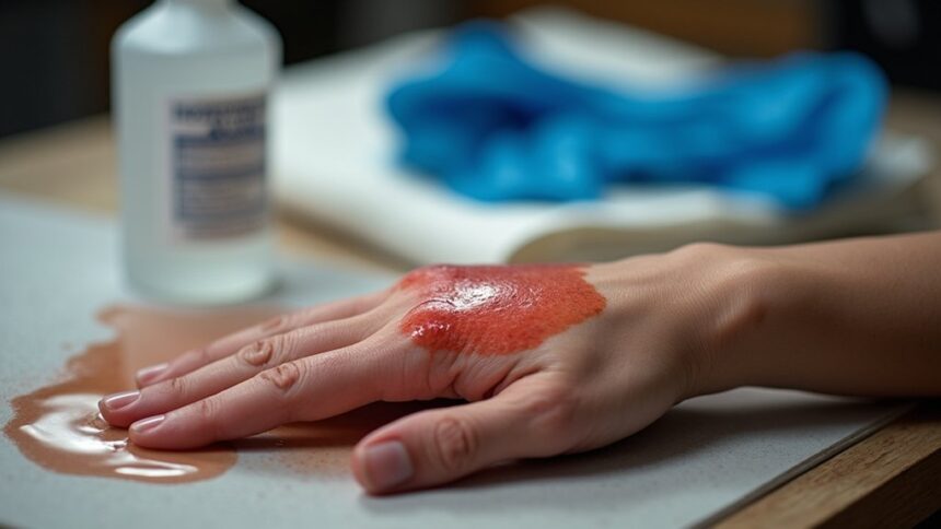 resin skin contact safety