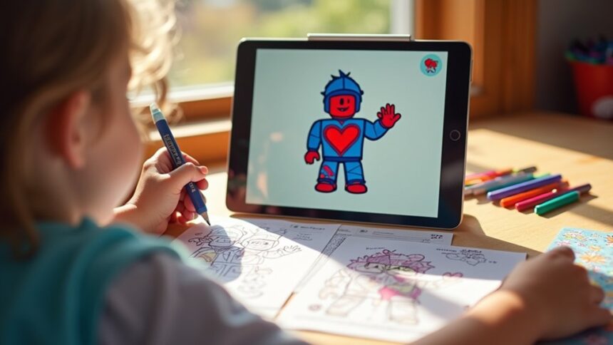 roblox coloring pages creativity