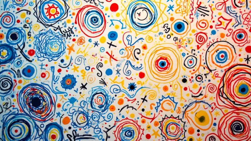 spontaneous doodling with shapes