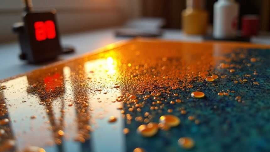 sticky resin curing issues