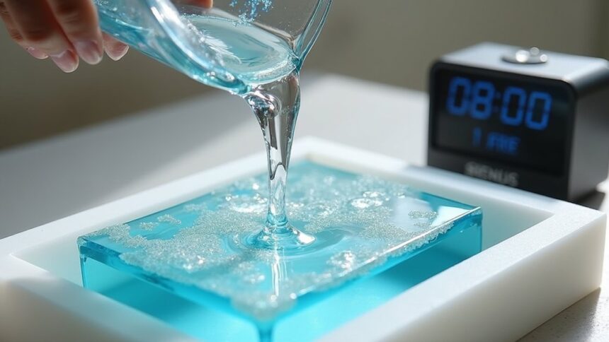 timing between resin layers
