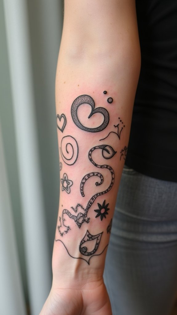 abstract geometric arm tattoos