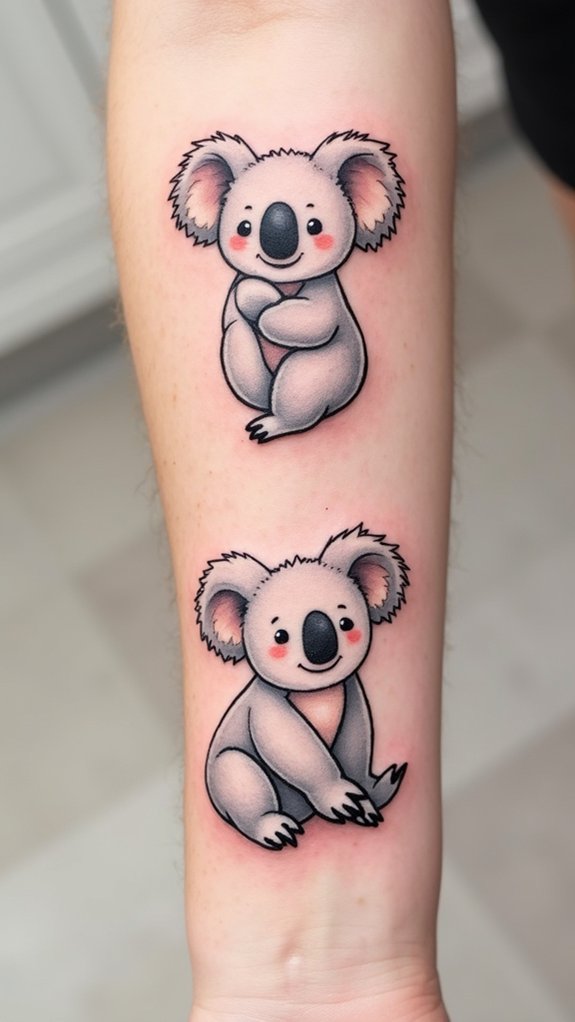 adorable koala tattoo designs