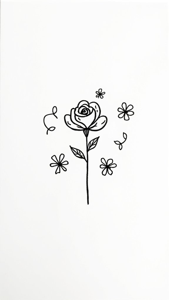 adorable rose drawing tutorial