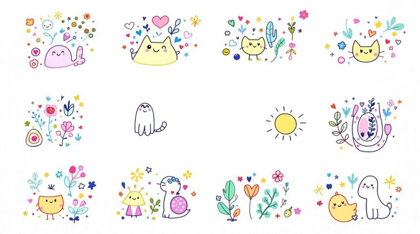 adorable simple doodle concepts