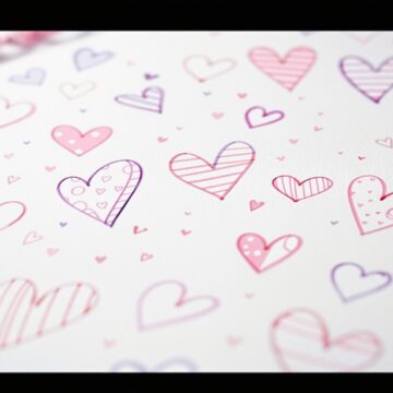 adorable simple heart doodles