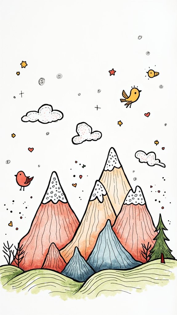 adventurous mountain doodle techniques