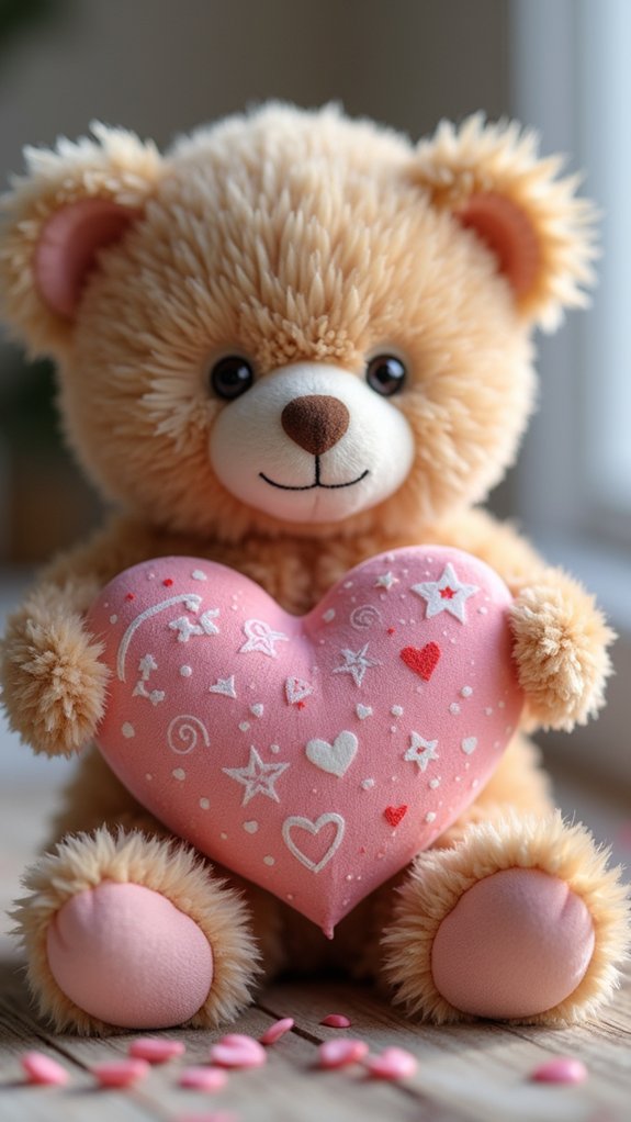 bear doodle with heart