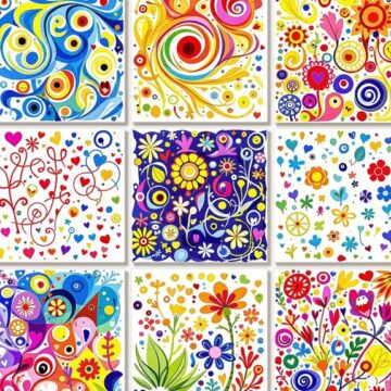 beginner friendly colorful doodles