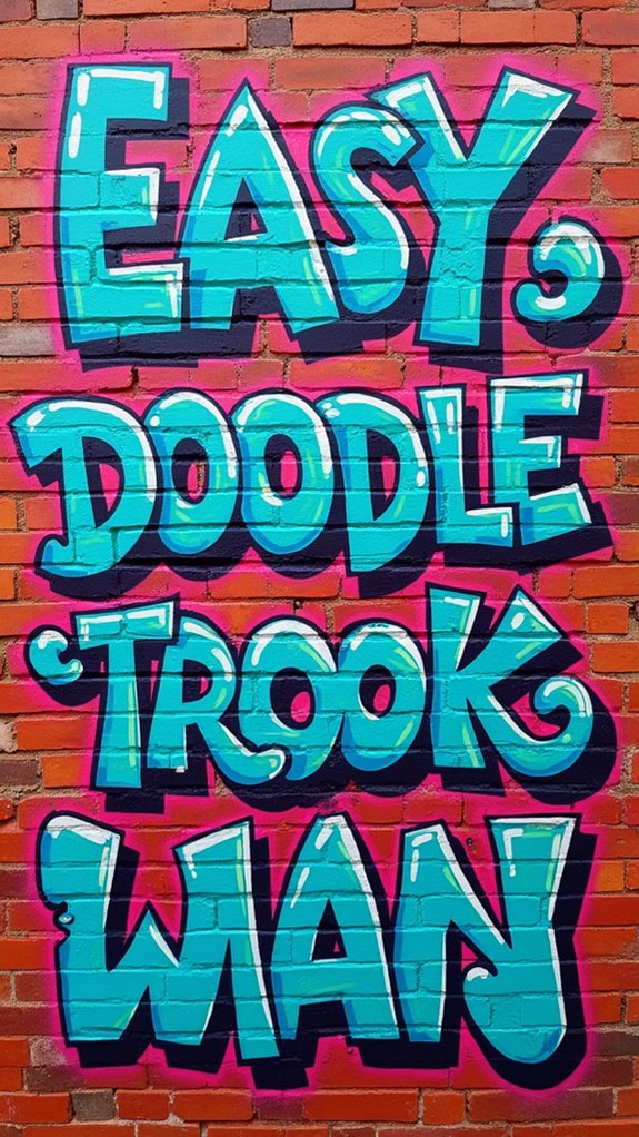 bold colorful graffiti lettering