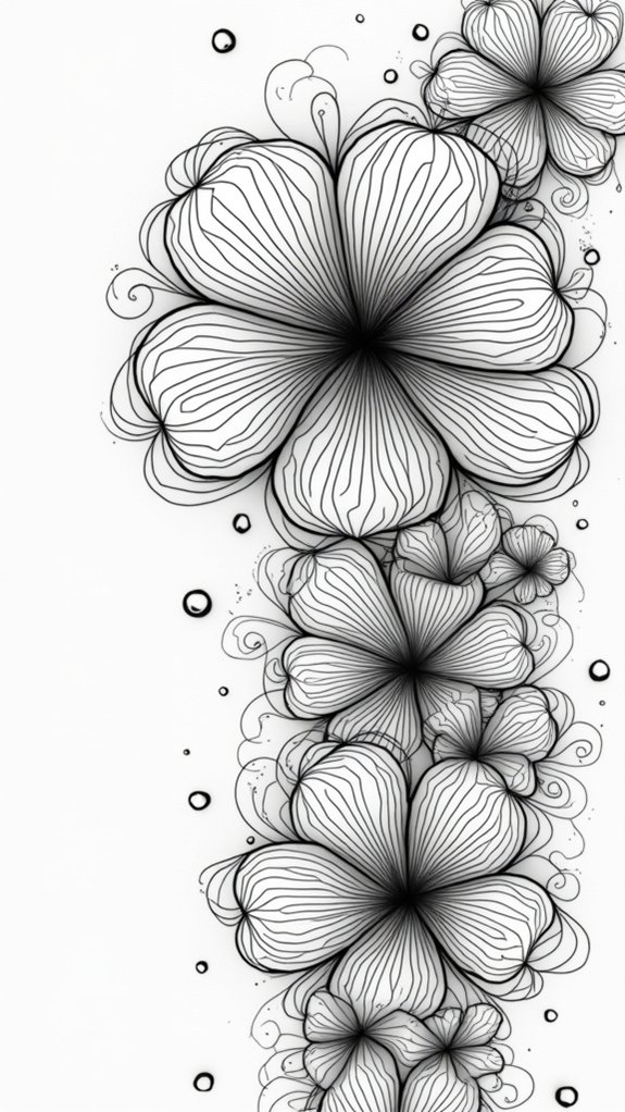 clover doodle pattern design