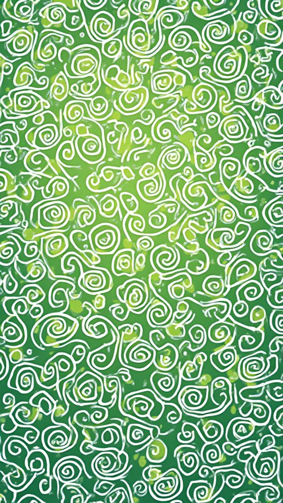 clover doodles with teardrops