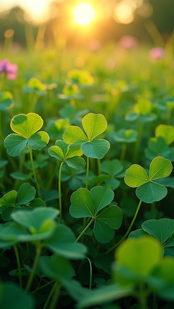 clover field doodle technique