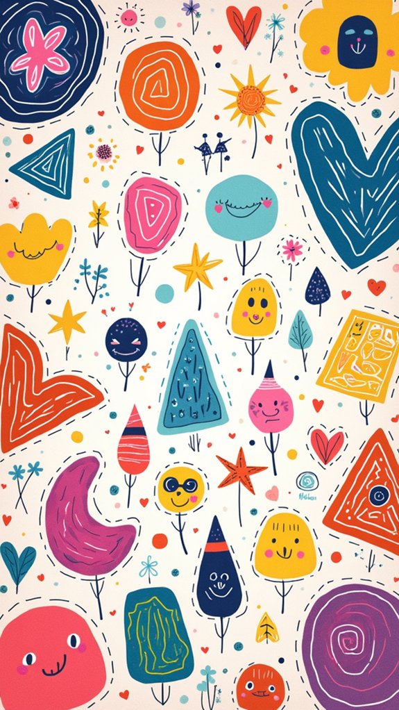 colorful abstract shape designs
