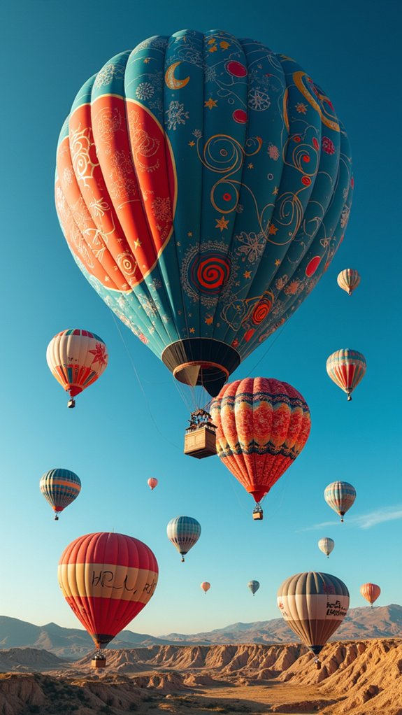 colorful balloon adventure drawing