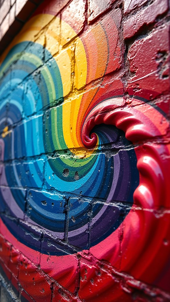colorful wavy line art