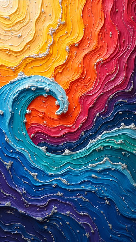 colorful wavy stripe designs