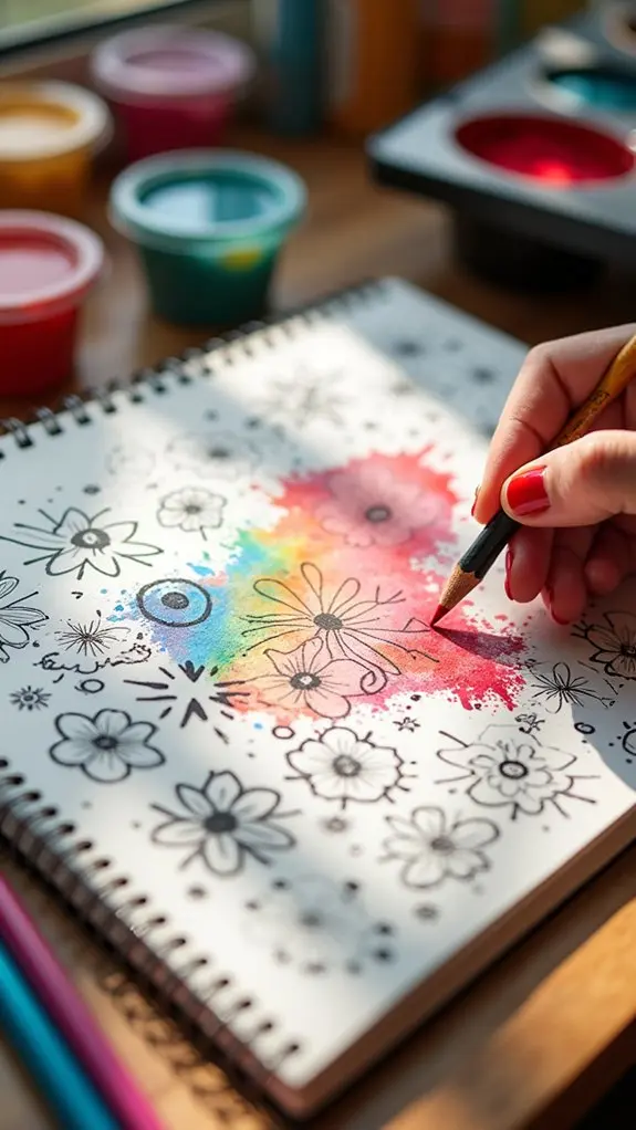 coloring techniques for doodles