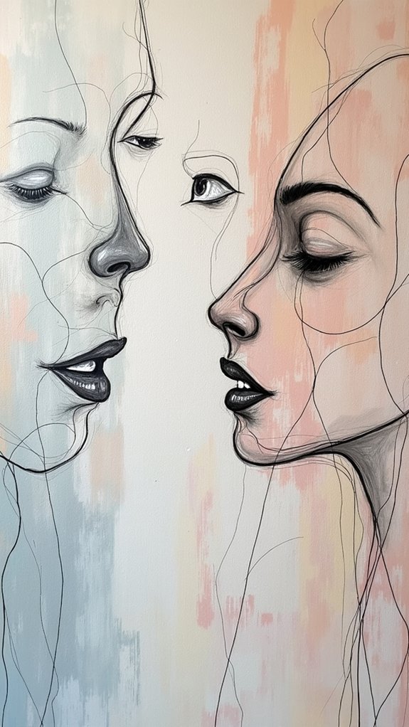 continuous line face art