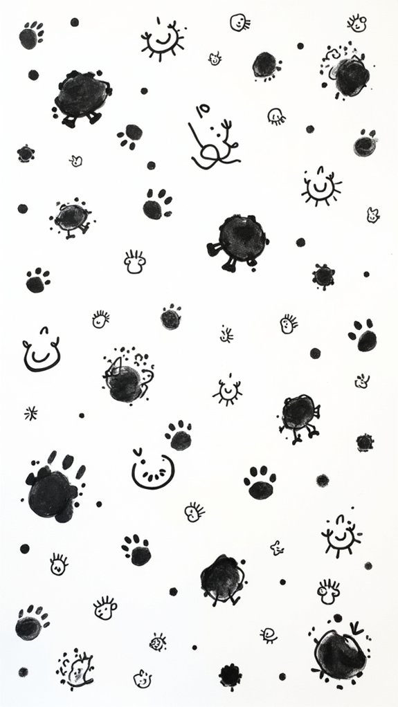 cow print abstract doodles