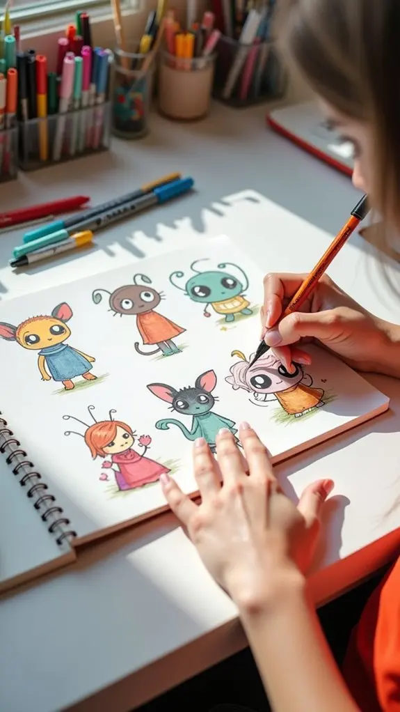 create adorable cartoon characters