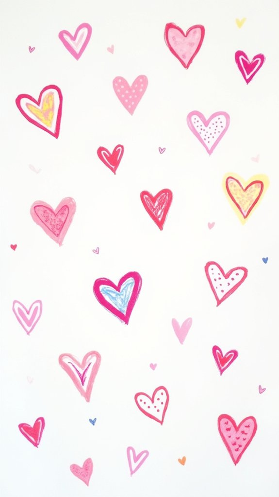 creative and playful heart doodles