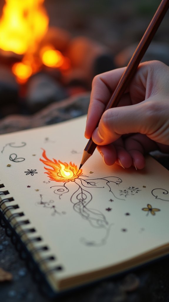 creative fire doodle ideas