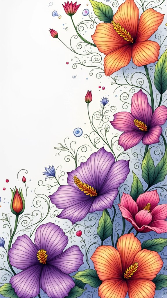 creative floral doodling ideas