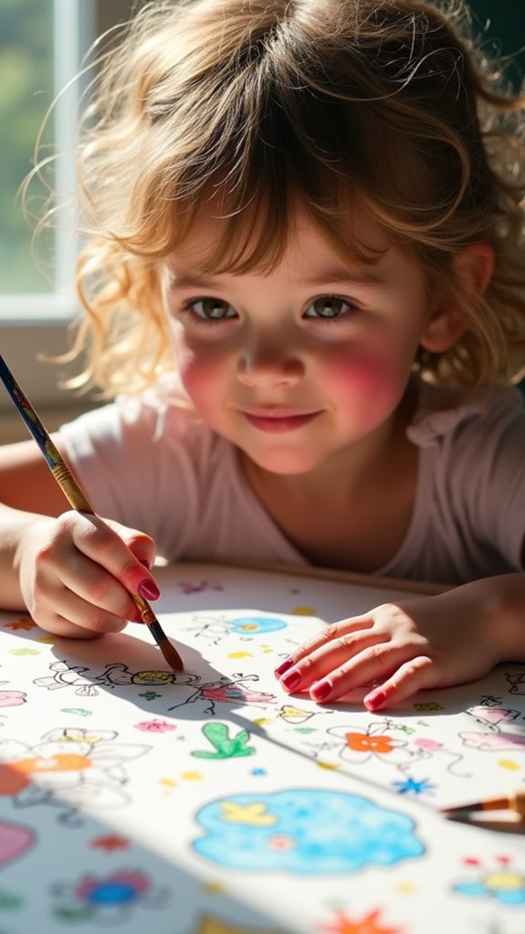 creative girl artist doodle