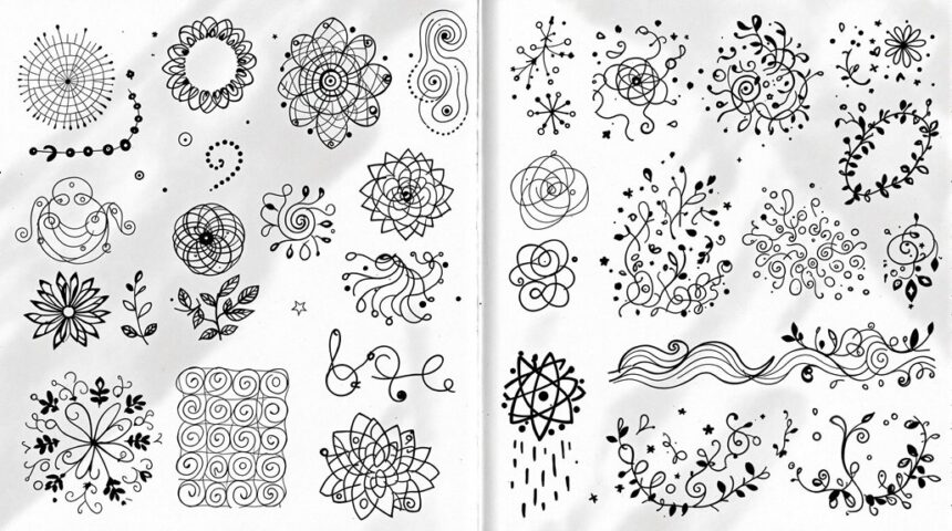 creative sketching doodle patterns